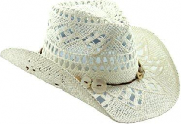 Topi Cowboy dengan Lapisan Renda yang Feminin